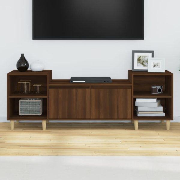 Móvel de TV 160x35x55 cm derivados de madeira carvalho castanho - Image 3