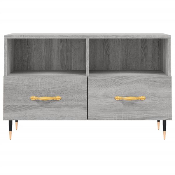 Móvel de TV 80x36x50 cm derivados de madeira cinzento sonoma - Image 5