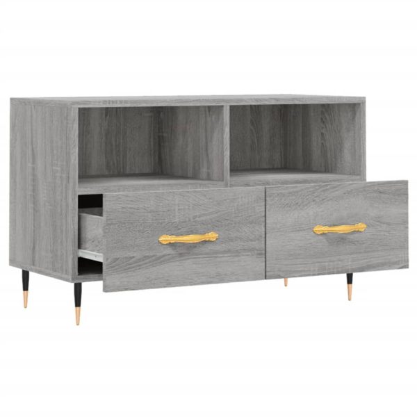 Móvel de TV 80x36x50 cm derivados de madeira cinzento sonoma - Image 6