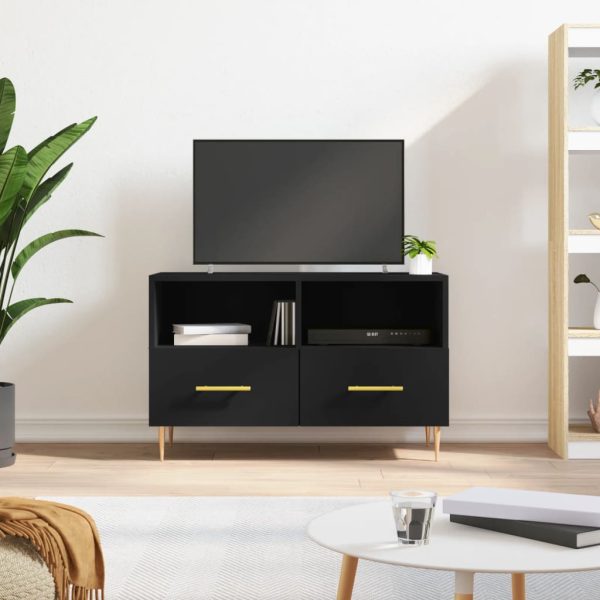 Móvel p/ TV 80x36x50 cm derivados de madeira preto