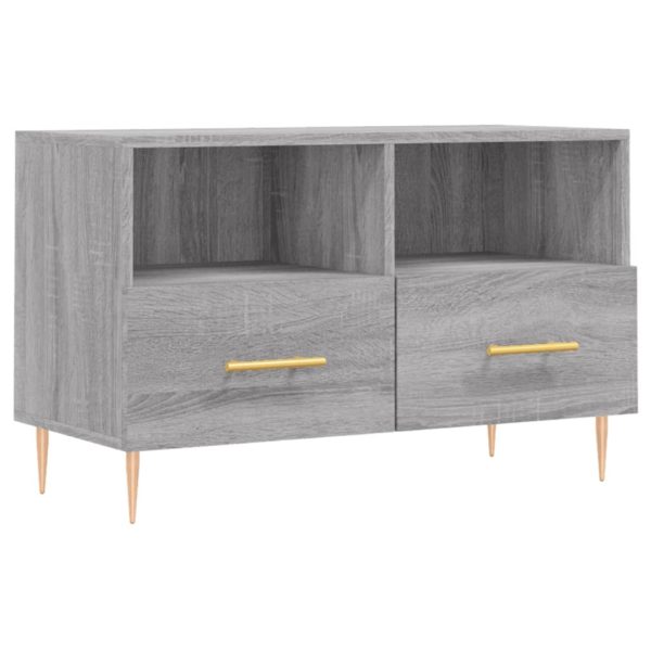 Móvel de TV 80x36x50 cm derivados de madeira cinzento sonoma - Image 2