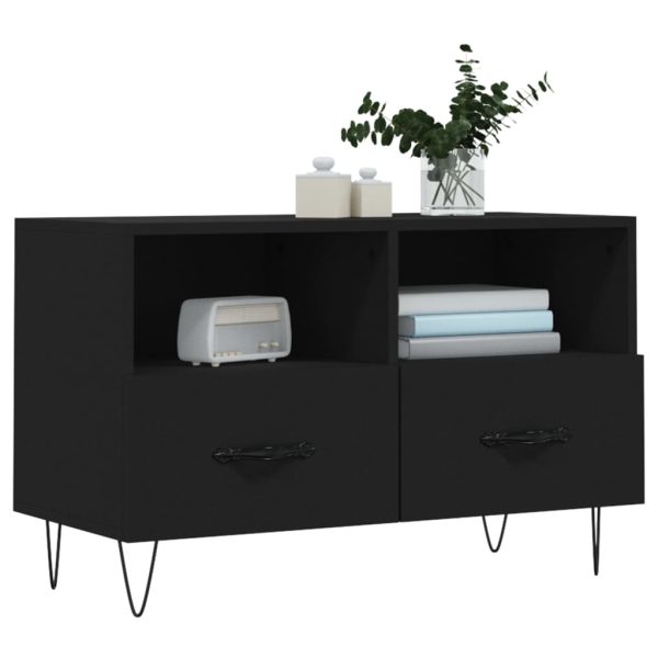 Móvel p/ TV 80x36x50 cm derivados de madeira preto - Image 3