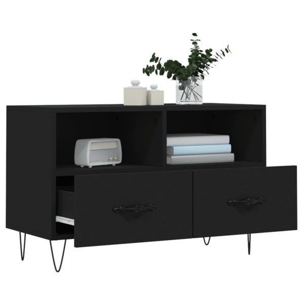 Móvel p/ TV 80x36x50 cm derivados de madeira preto - Image 4