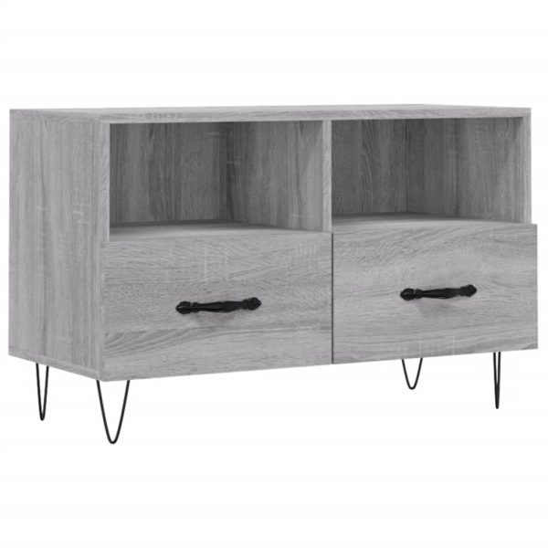 Móvel de TV 80x36x50 cm derivados de madeira cinzento sonoma - Image 2