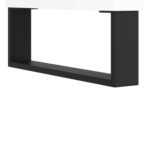 Móvel de TV 150x30x50 cm derivados de madeira branco brilhante - Image 10