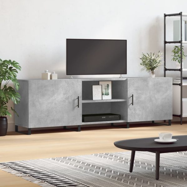 Móvel de TV 150x30x50 cm derivados de madeira cinza-cimento