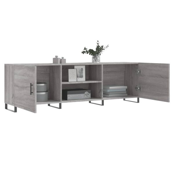 Móvel de TV 150x30x50 cm derivados de madeira cinzento sonoma - Image 4