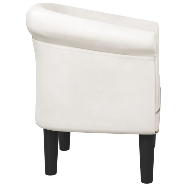 Poltrona couro artificial branco - Image 4