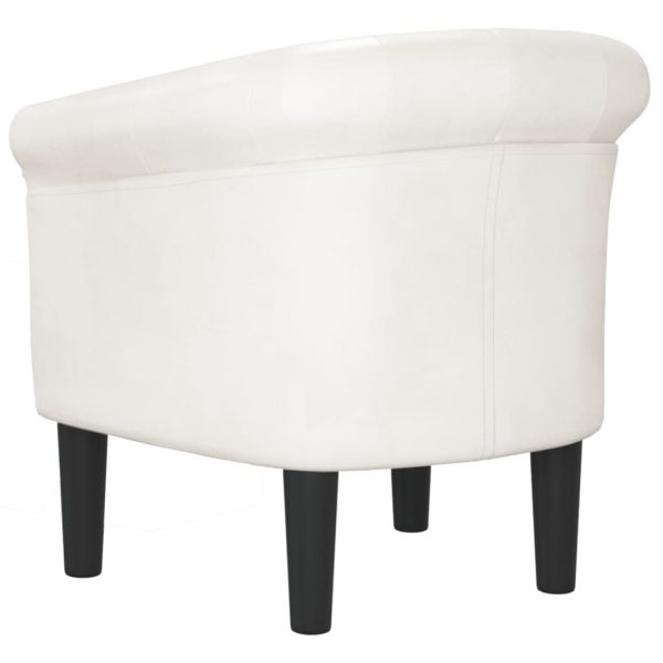 Poltrona couro artificial branco - Image 5