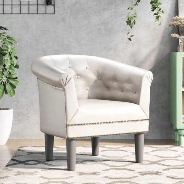 Poltrona couro artificial branco