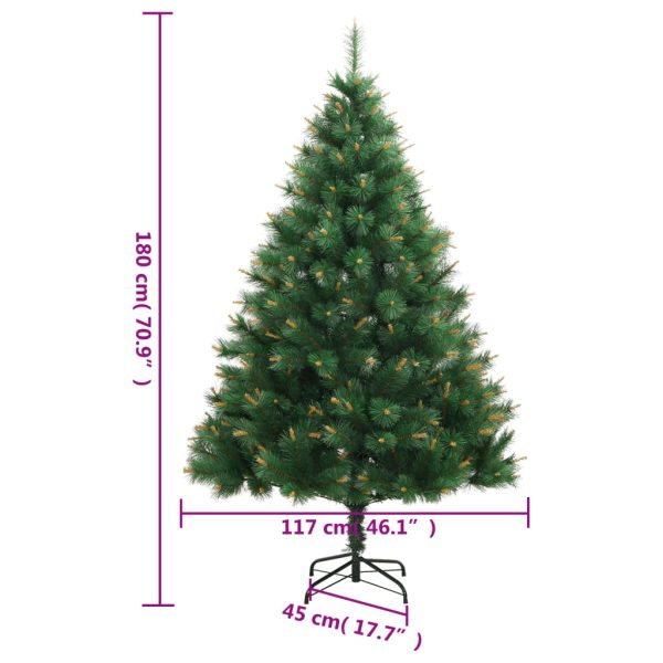 Árvore de Natal artificial articulada com suporte 180 cm - Image 9
