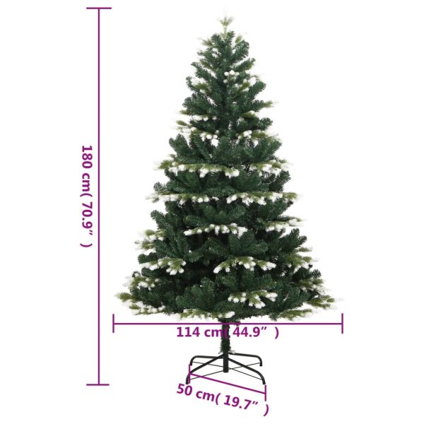 Árvore de Natal artificial articulada c/ flocos de neve 180 cm - Image 9