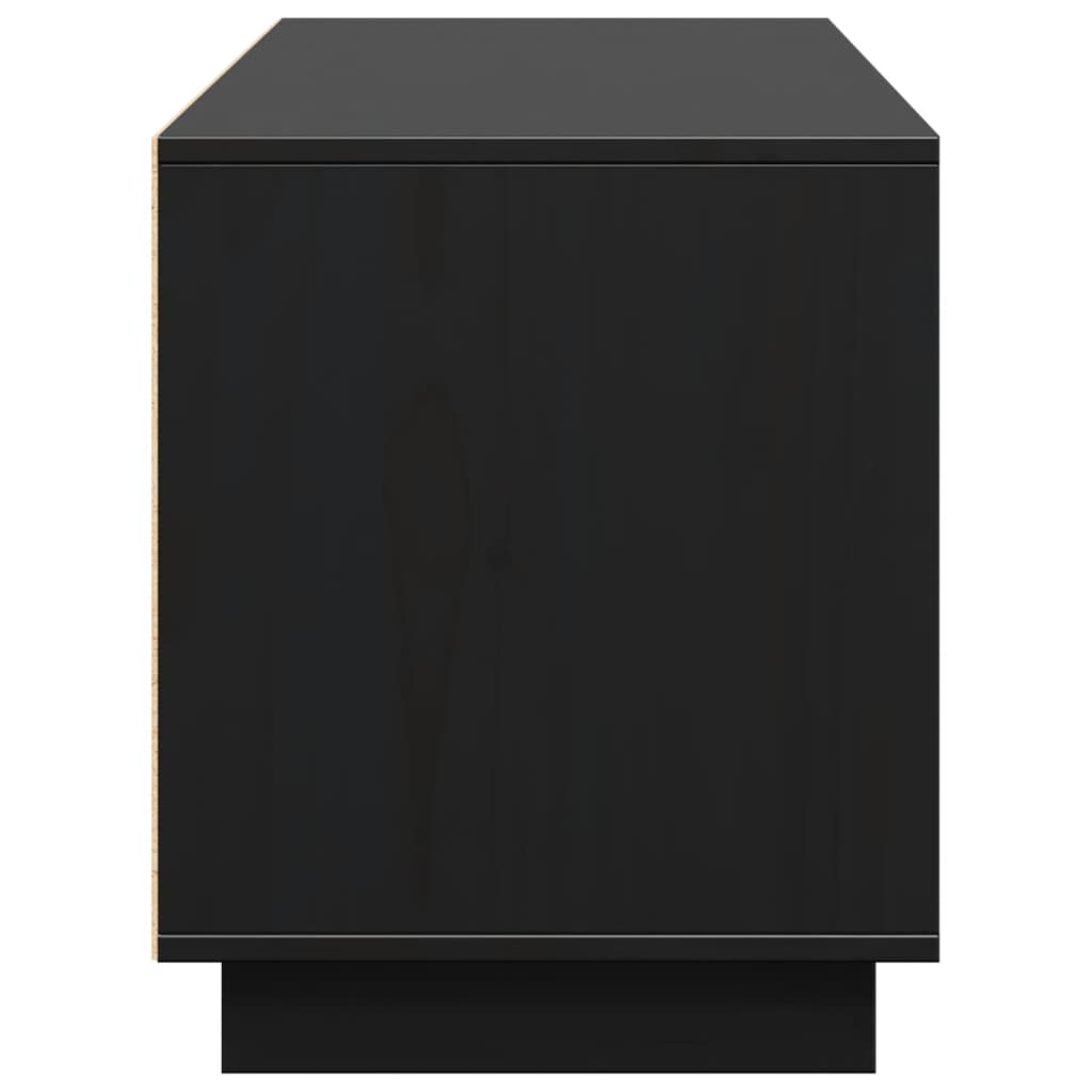 Móvel de TV 156x37x45 cm madeira de pinho maciça preto - Image 6