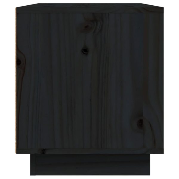 Móvel de TV 80x35x40,5 cm madeira de pinho maciça preto - Image 6
