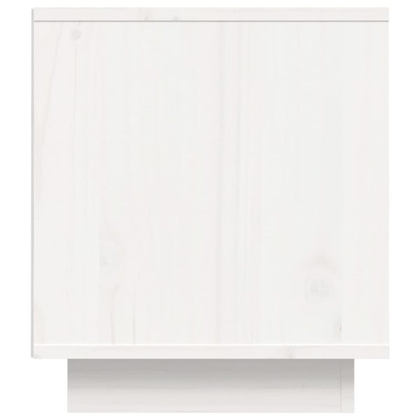 Móvel de TV 80x35x40,5 cm madeira de pinho maciça branco - Image 8