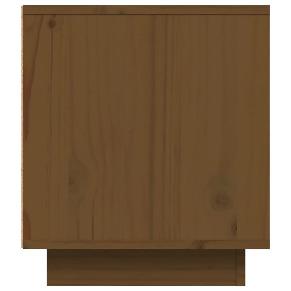 Móvel de TV 80x35x40,5 cm madeira de pinho maciça castanho mel - Image 8