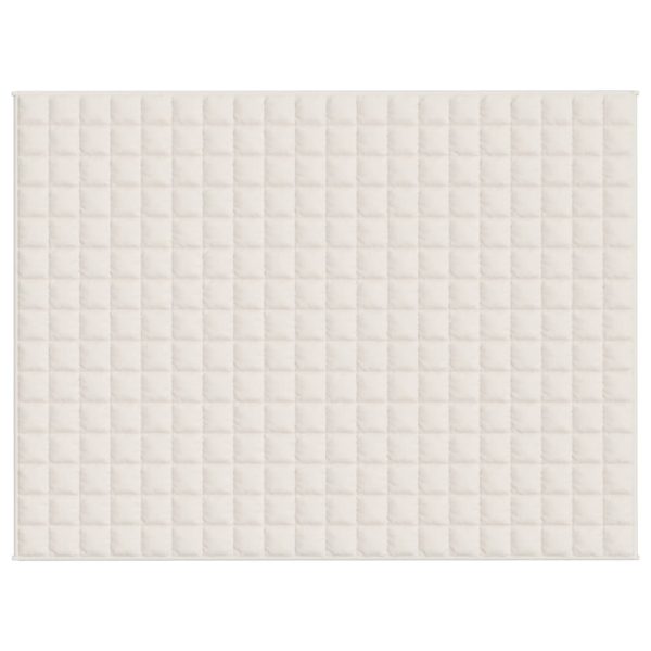 Manta pesada 11 kg 150x200 cm tecido creme-claro - Image 3