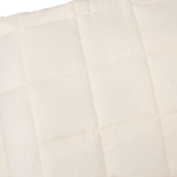 Manta pesada 11 kg 150x200 cm tecido creme-claro - Image 4