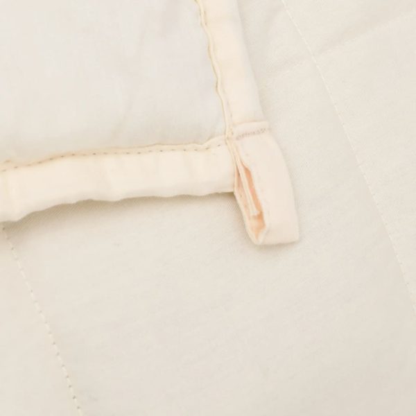 Manta pesada 11 kg 150x200 cm tecido creme-claro - Image 5