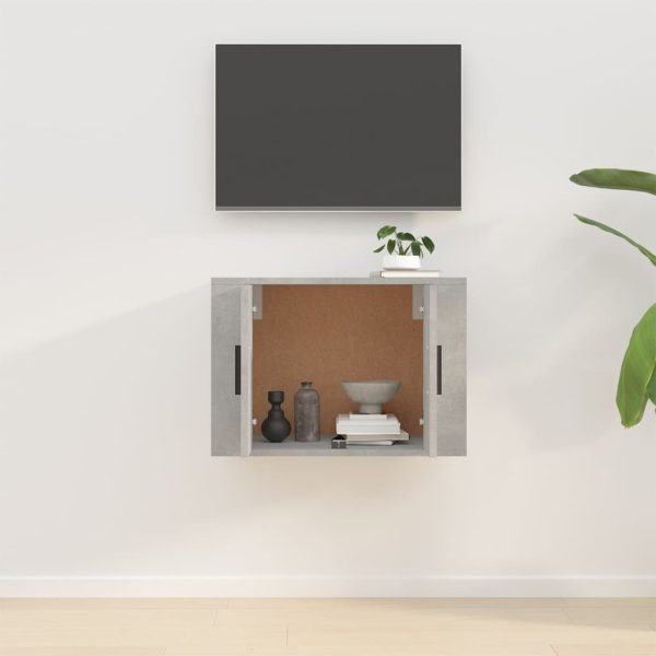 Móvel de TV para parede 57x34,5x40 cm cinzento cimento - Image 3