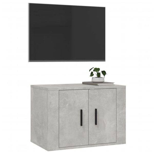 Móvel de TV para parede 57x34,5x40 cm cinzento cimento - Image 4