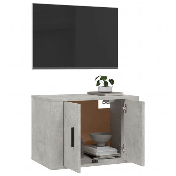 Móvel de TV para parede 57x34,5x40 cm cinzento cimento - Image 5