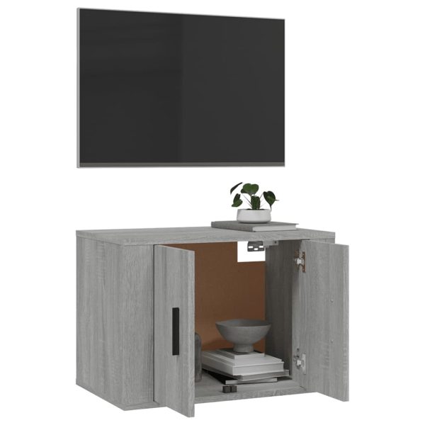 Móvel de TV para parede 57x34,5x40 cm cinzento sonoma - Image 5