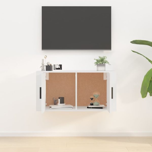 Móvel de TV de parede 80x34,5x40 cm branco - Image 3