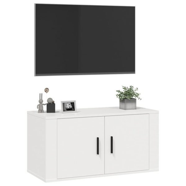 Móvel de TV de parede 80x34,5x40 cm branco - Image 4