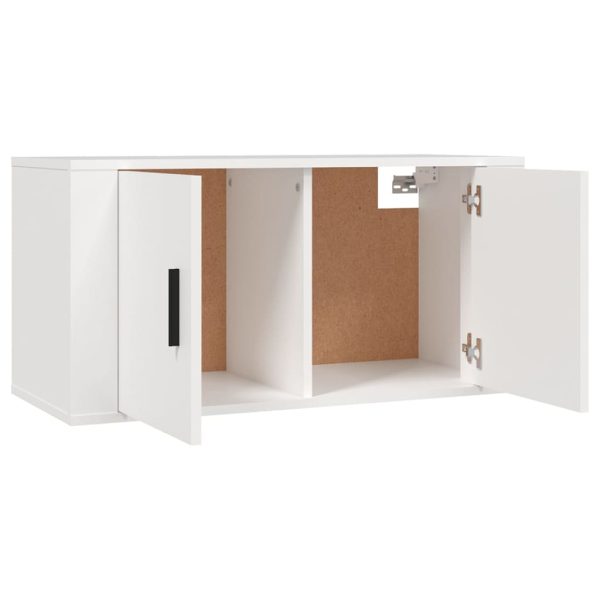 Móvel de TV de parede 80x34,5x40 cm branco - Image 8