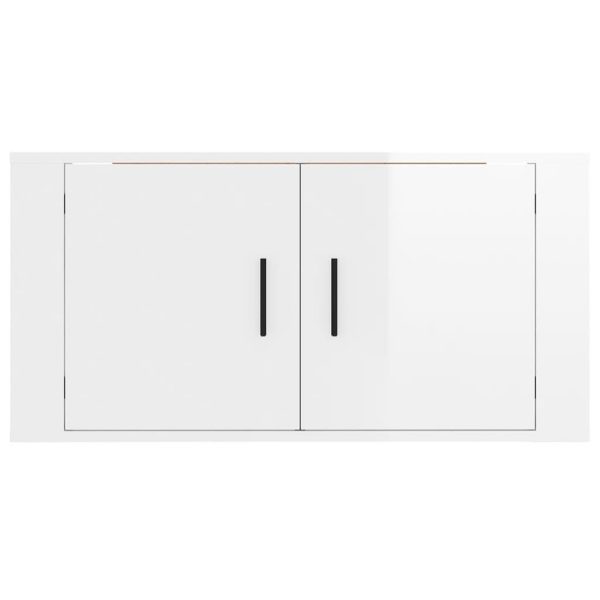 Móvel de TV de parede 80x34,5x40 cm branco brilhante - Image 6