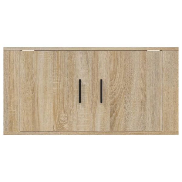 Móvel de TV de parede 80x34,5x40 cm castanho sonoma - Image 6