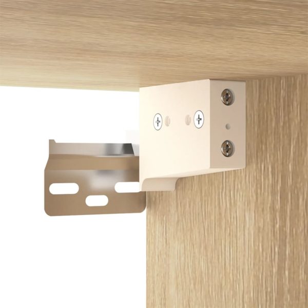 Móvel de TV de parede 80x34,5x40 cm castanho sonoma - Image 9