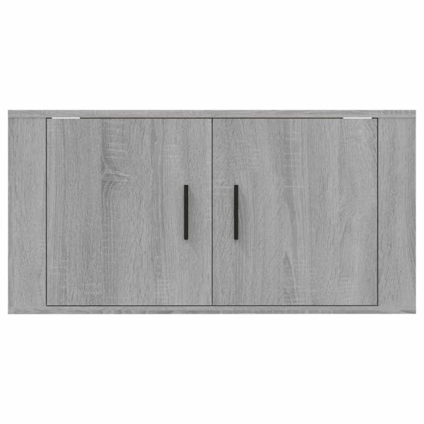 Móvel de TV de parede 80x34,5x40 cm cinzento sonoma - Image 6
