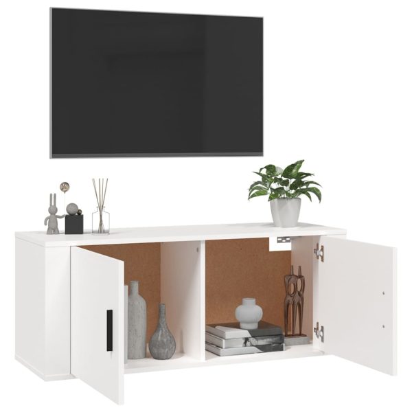 Móvel de TV de parede 100x34,5x40 cm branco - Image 5