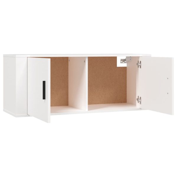 Móvel de TV de parede 100x34,5x40 cm branco - Image 8
