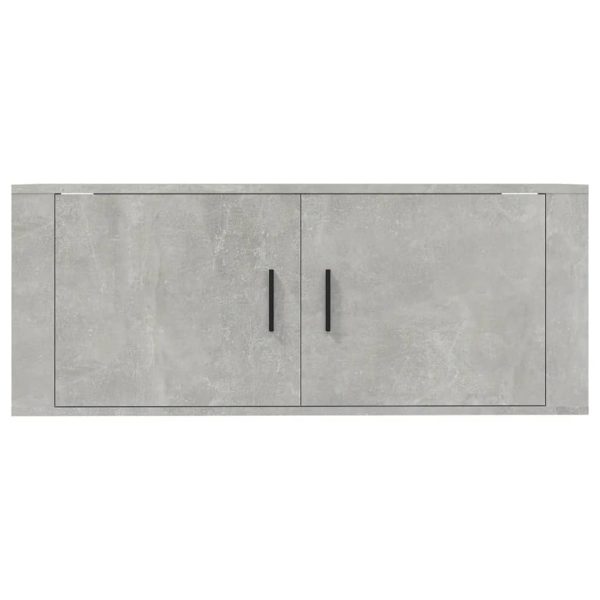 Móvel de TV de parede 100x34,5x40 cm cinzento cimento - Image 6