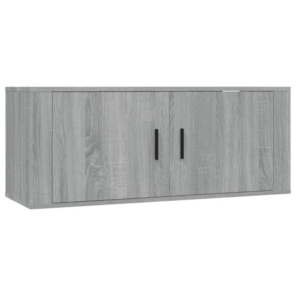 Móvel de TV de parede 100x34,5x40 cm cinzento sonoma - Image 2
