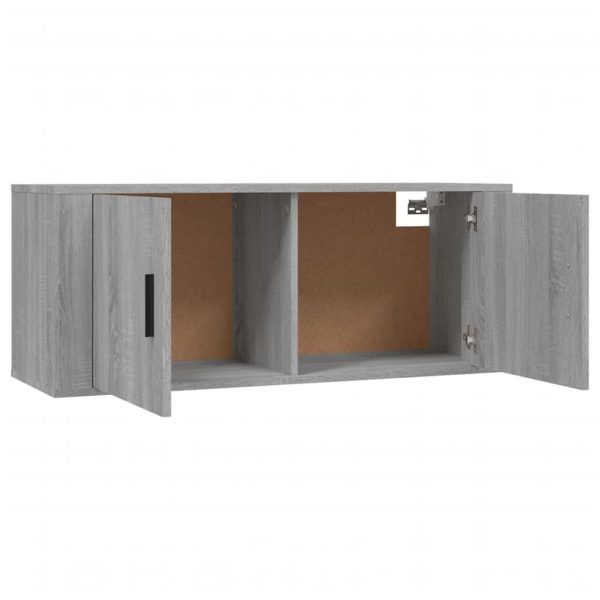 Móvel de TV de parede 100x34,5x40 cm cinzento sonoma - Image 8