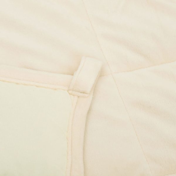 Manta pesada 10 kg 140x200 cm tecido creme-claro - Image 5