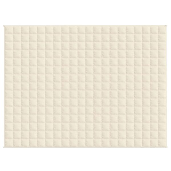 Manta pesada 7 kg 152x203 cm tecido creme-claro - Image 3
