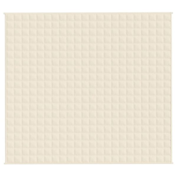 Manta pesada 9 kg 200x220 cm tecido creme-claro - Image 3