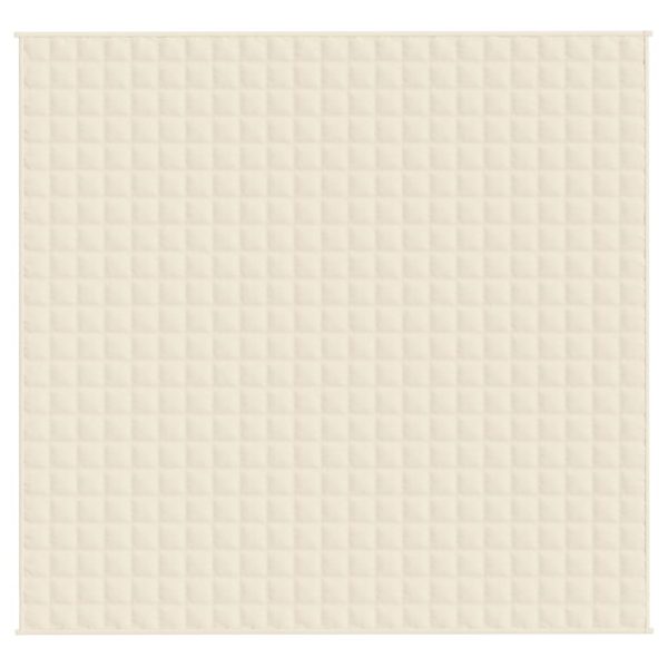Manta pesada 11 kg 220x240 cm tecido creme-claro - Image 3