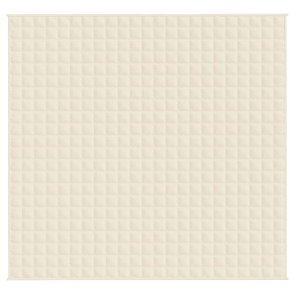 Manta pesada 15 kg 220x240 cm tecido creme-claro - Image 3