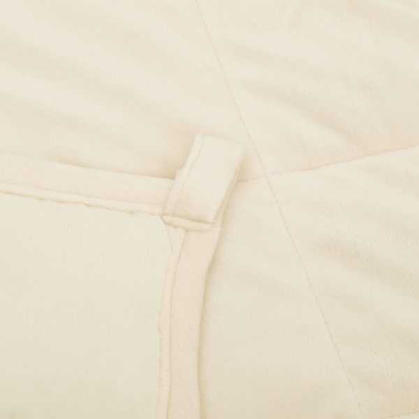 Manta pesada 15 kg 220x240 cm tecido creme-claro - Image 5