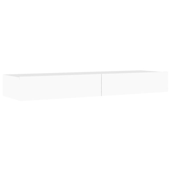 Móvel de TV com luzes LED 120x35x15,5 cm branco - Image 5