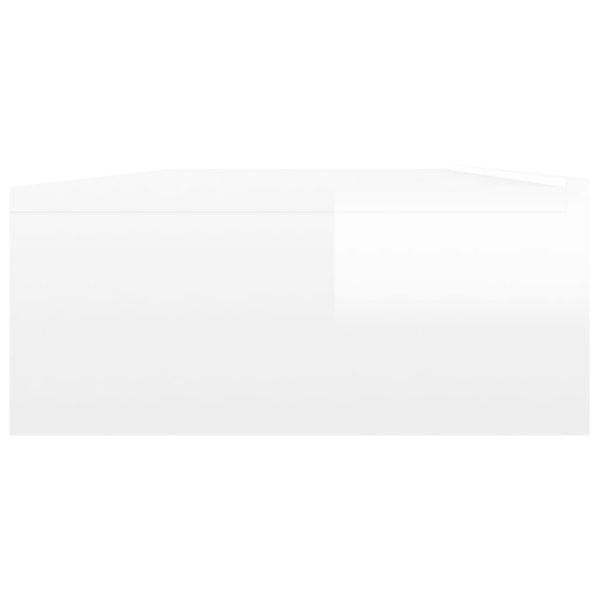 Móvel de TV com luzes LED 120x35x15,5 cm branco brilhante - Image 7