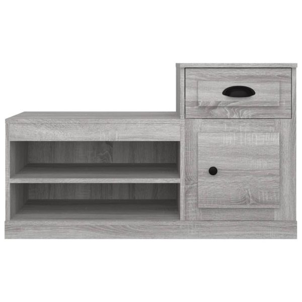 Sapateira 100x42x60 cm derivados de madeira cinzento sonoma - Image 6