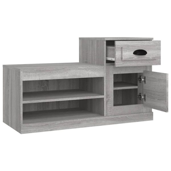 Sapateira 100x42x60 cm derivados de madeira cinzento sonoma - Image 8