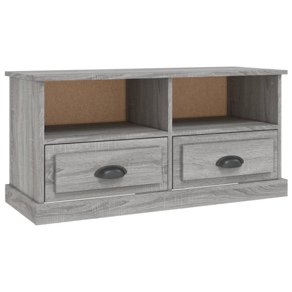 Móvel de TV 93x35,5x45 cm derivados de madeira cinzento sonoma - Image 2